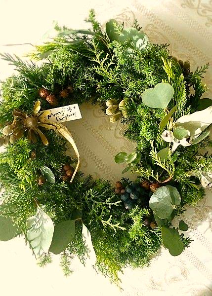 画像：Ｘｍａｓに飾る冬のリース